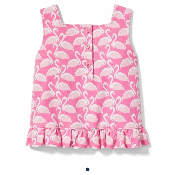 Janie and Jack Flamingo Ruffle Top - Picture 2 of 6
